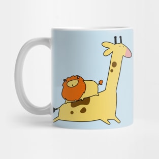 Lion and Giraffe Mug